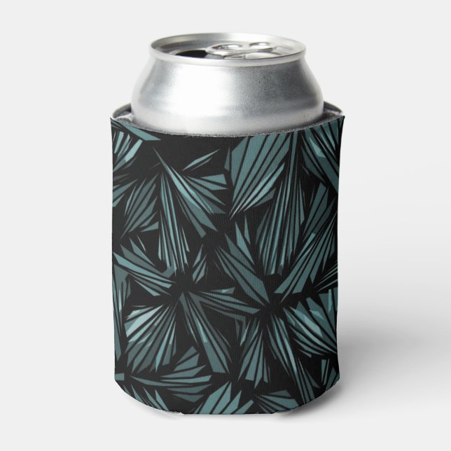 Enfriador De Latas Abstract Shattered Glass Blue Pattern Can Cooler (Lata Anverso)