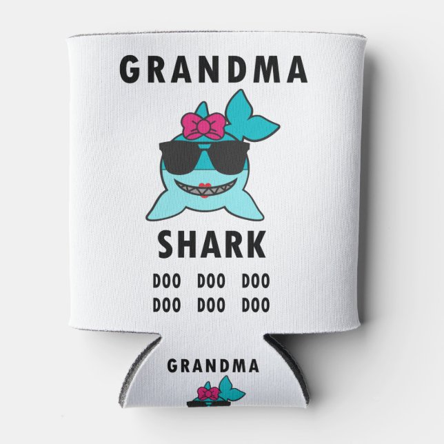 Enfriador De Latas Abuela Shark Doo Doo Doo (Anverso)
