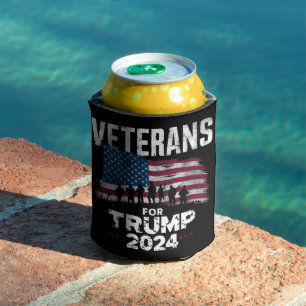 Enfriador De Latas Abuelo Papá Veteranos Por Trump 2024 Bandera Ameri
