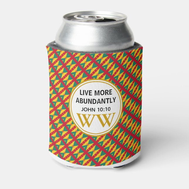 Enfriador De Latas Abundant Life GRENADA CARRIACOU Monograma (Reverso de la lata)