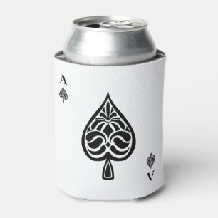 Enfriador De Latas Ace de la tarjeta de reproducción en blanco y negr