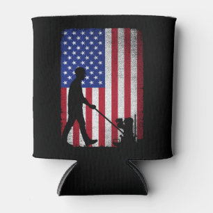 Enfriador De Latas Acero de hormigón Bandera Americana Patriótica