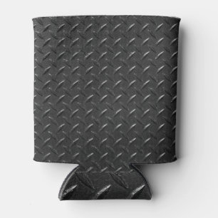 Enfriador De Latas Acero negro, textura metálica fluida.