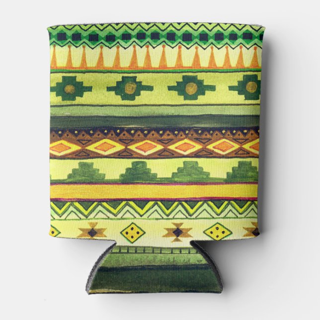 Enfriador De Latas acuarela africana, ilustracion vibrante. (Anverso)