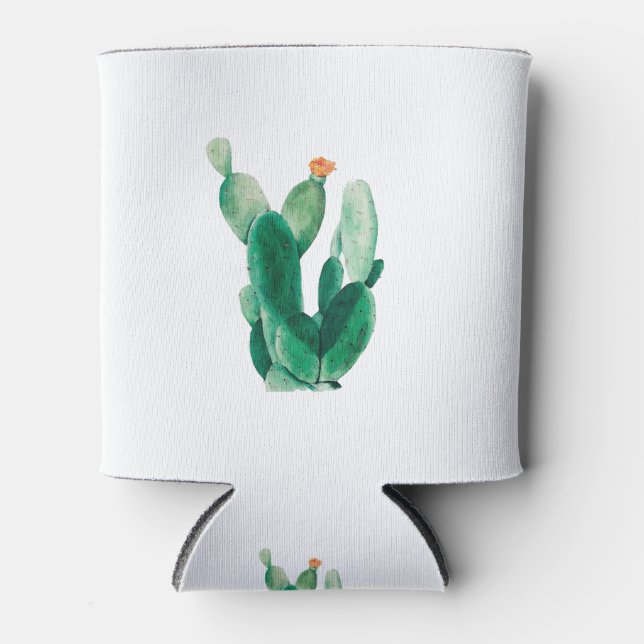 Enfriador De Latas acuarela de Cactus (Anverso)