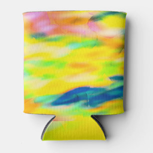 Enfriador De Latas Acuarela de camuflaje: ilustraciones abstractas de