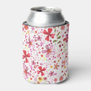 Enfriador De Latas Acuarela de flores silvestres
