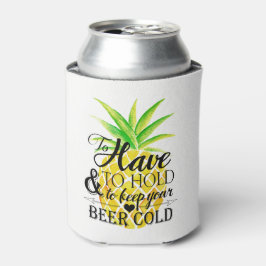 Enfriador De Latas Acuarela De Piña Para Tener Boda