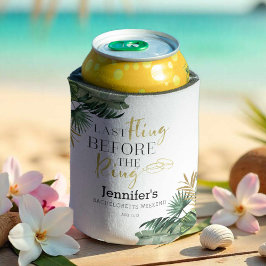 Enfriador De Latas Acuarela Fin de semana de soltera tropical
