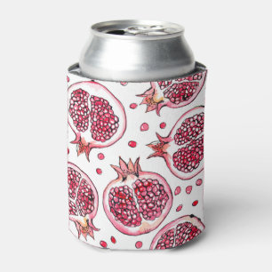 Enfriador De Latas acuarela granada y patrón de tinta