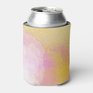 Enfriador De Latas Acuarelas abstractas - fondo anaranjado
