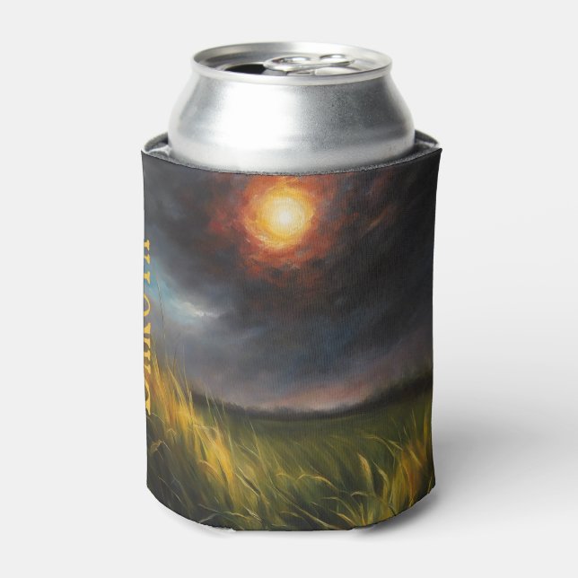 Enfriador De Latas Adición de nombre de la planicie del eclipse solar (Lata Anverso)