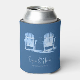 Enfriador De Latas Adirondack Beach Chairs Azure Blue White Boda