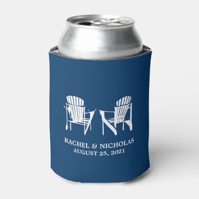 Enfriador De Latas Adirondack Beach Chairs Dark Blue | BODA (Lata Anverso)