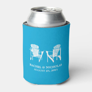 Enfriador De Latas Adirondack Beach Chasis de azul brillante   BODA