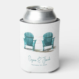 Enfriador De Latas Adirondack Beach preside Boda Verde azulado blanco