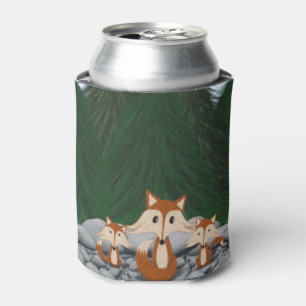 Enfriador De Latas Adorable familia Fox