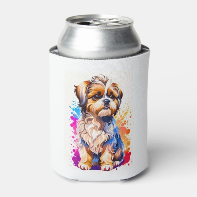 Enfriador De Latas Adorable Shih Tzu (Lata Anverso)