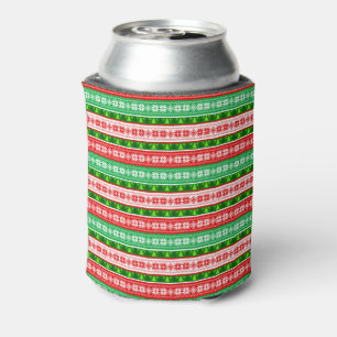 ENFRIADOR DE LATAS ADORNOS DE NAVIDAD DISEÑO ROJO BLANCO VERDE