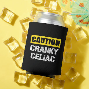 Enfriador De Latas Advertencia Cranky Celiac Funny