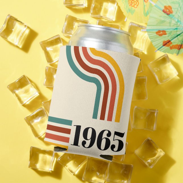 Enfriador De Latas Afiche de época de la franja retro de 1965 (Verano in situ)