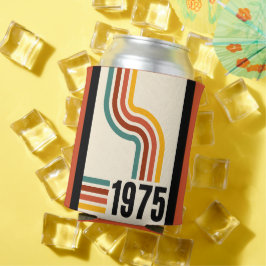 Enfriador De Latas Afiche de época de las franjas retro de 1975