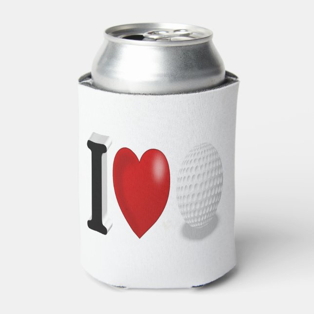 Enfriador De Latas Aficionado del golf  (Lata Anverso)