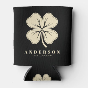 Enfriador De Latas Afortunado irlandés con cuatro hojas de trébol con