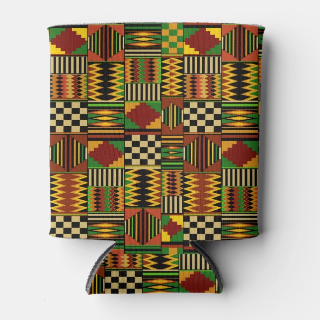 Enfriador De Latas African Royal Kente Cloth Design (Anverso)