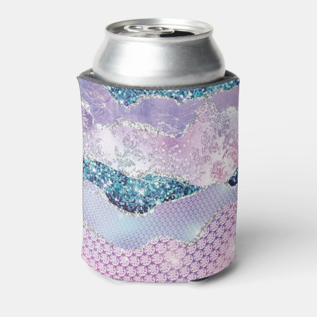 Enfriador De Latas Agante de plata rosada morada (Reverso de la lata)