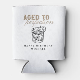 Enfriador De Latas Aged to Perfection Retro White Whiskey Birthday