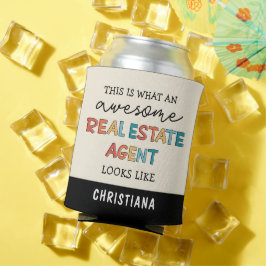 Enfriador De Latas Agente inmobiliario personalizado Gracioso Realtor