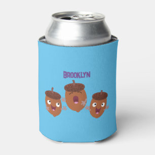 Enfriador De Latas Agradables bellotas cantando personalizado para lo