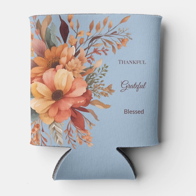 Enfriador De Latas Agradecido y agradecido Día de Acción de Gracias F (Anverso)