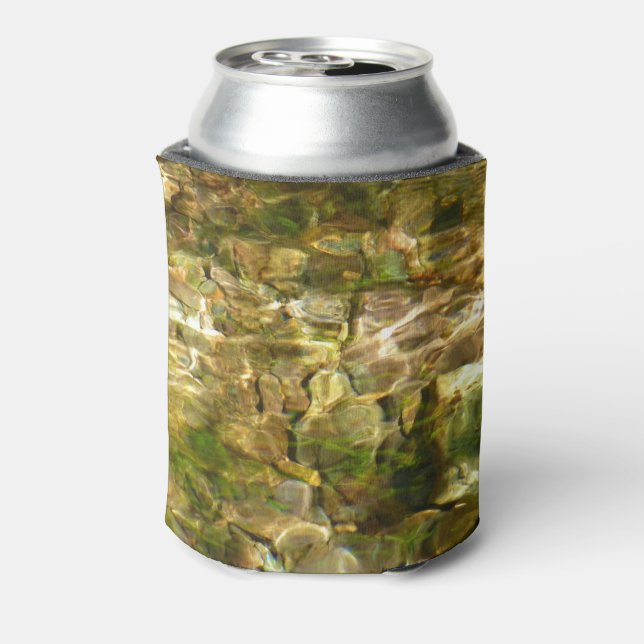 Enfriador De Latas Agua de aguas termales naturaleza de oro verde (Reverso de la lata)