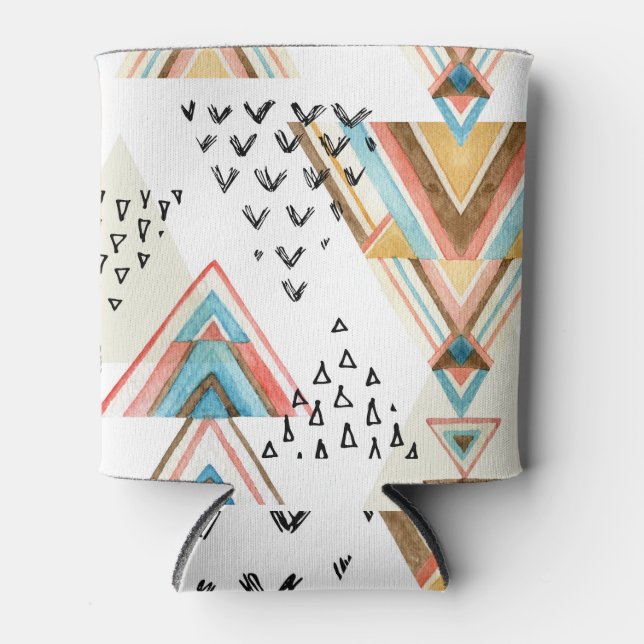 Enfriador De Latas Agua Geométrica Sin Marea: Estilo Tribal. (Anverso)