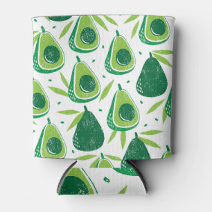 Enfriador De Latas Aguacate, estampado texturado, patrón sin fisuras.