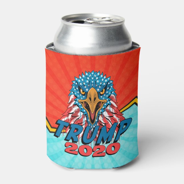 Enfriador De Latas Águila Patriótica de Trump 2020 (Lata Anverso)