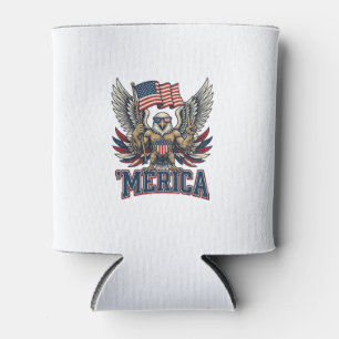 Enfriador De Latas Águila Patriótica Merica Camiseta Diseño Vector Vi
