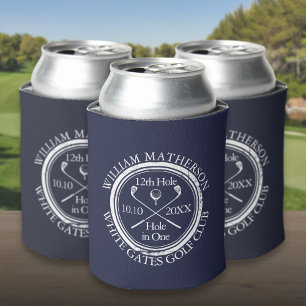 Enfriador De Latas Agujero de Golf en Uno Personalizado Azul Marino