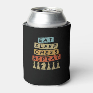 Enfriador De Latas Ajedrez - Comer Sleep Chess Repetir