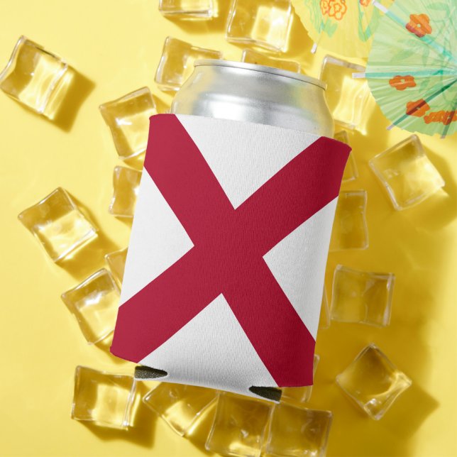 Enfriador De Latas Alabama: Bandera de St Andrew Crimson (Verano in situ)