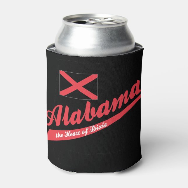 Enfriador De Latas Alabama Corazón de Dixie (Lata Anverso)