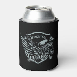 Enfriador De Latas Alas de cráneo de motociclista personalizadas NAME