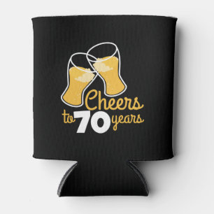 Enfriador De Latas Alegría de cumpleaños a 70 años de cerveza de cump