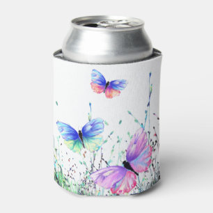 Enfriador De Latas Alegría de primavera - Mariposas coloridas vuelan