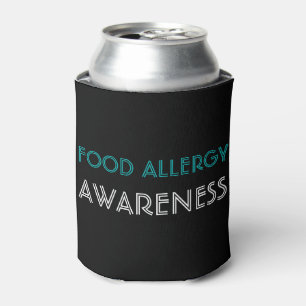 Enfriador De Latas Alergia alimentaria Conciencia Verde azulada Negro