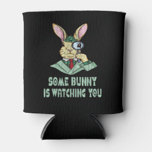 Enfriador De Latas Algunos Bunny te observan Easter Bunny