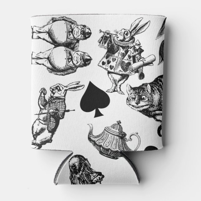 Enfriador De Latas Alice White Rabbit Wonderland Classic (Anverso)