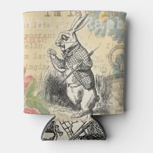 Enfriador De Latas Alicia de conejo blanco en arte de maravillas